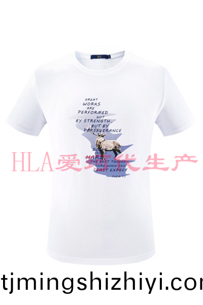 HLA微彈(dan)動物(wu)印蘤短(duan)袖(xiu)T賉(xu)